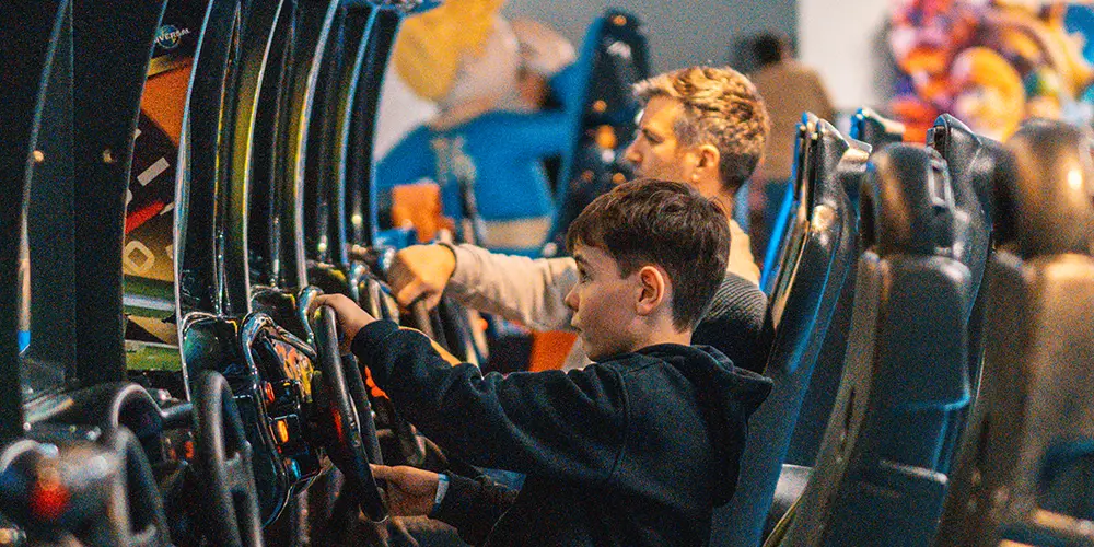 Zurich Kids Activity Father and Son Play Racing Game Zurich Kids Activity Father and Son Play Racing Game