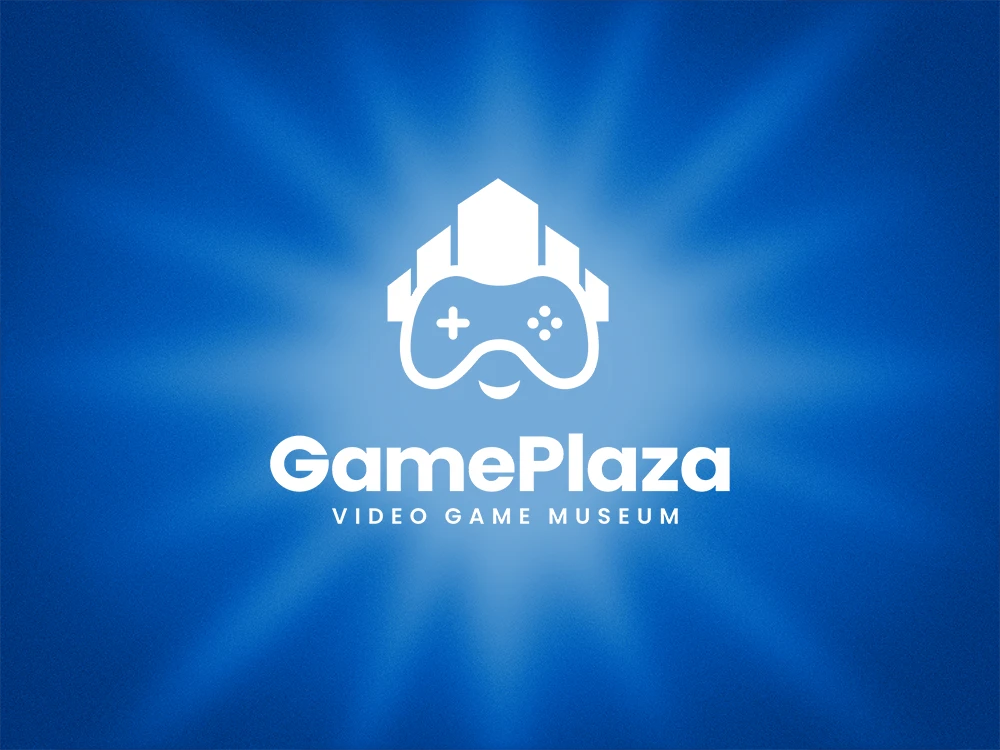 GamePlaza logo on blue