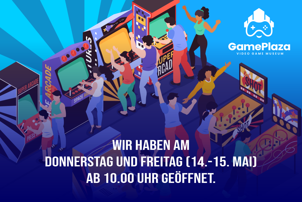 Wir haben am Donnerstag und Freitag (14. und 15. Mai) ab 10:00 Uhr geöffnet.
