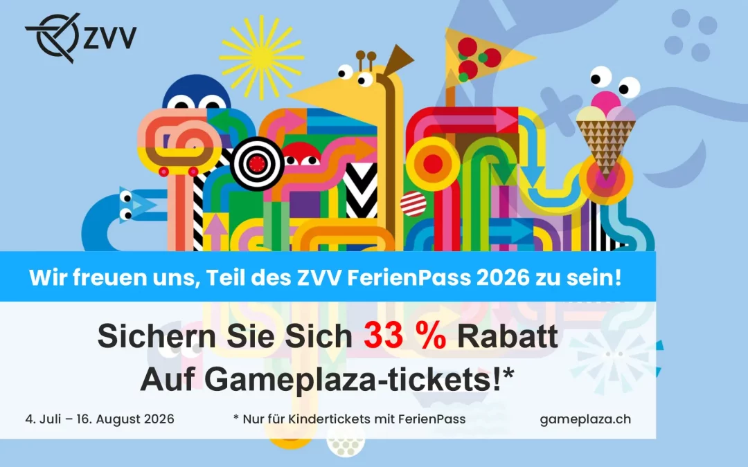 33% Rabatt im GamePlaza mit dem ZVV FerienPass!